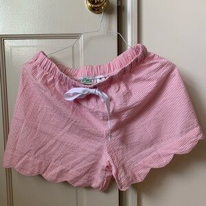 Ellie Pink and White Striped Shorts